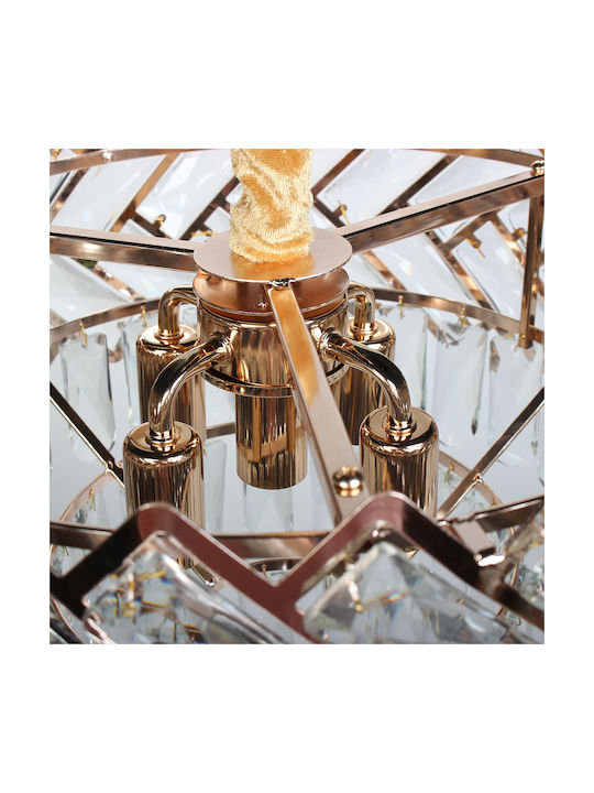 Keskor Chandelier 5xE14 with Crystals Gold 796300
