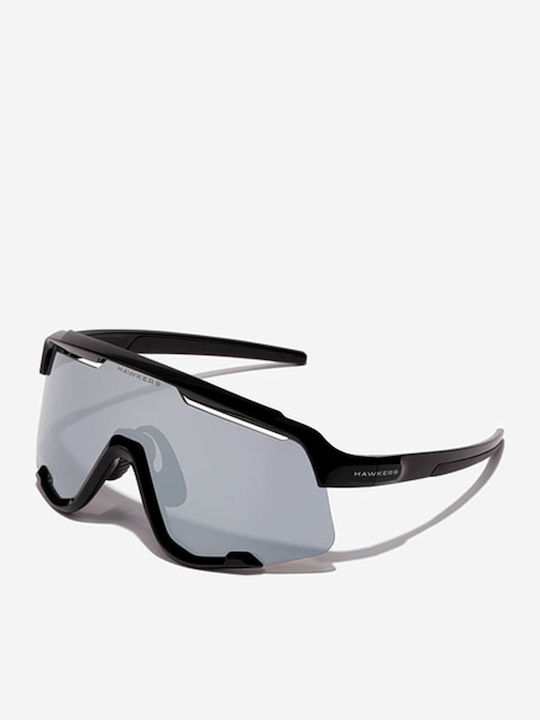 Hawkers Men's Sunglasses with Black Metallic Frame and Grey Lens