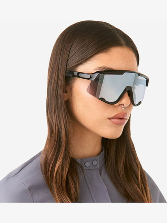 Hawkers Men's Sunglasses with Black Metallic Frame and Grey Lens