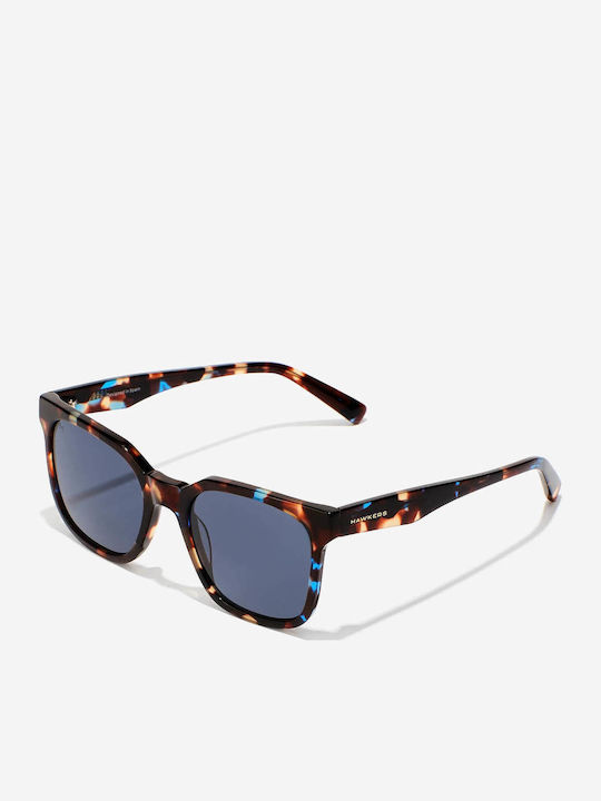Hawkers Carey Men’s Sunglasses with Blue Horn-Rimmed Frame and Blue Lens