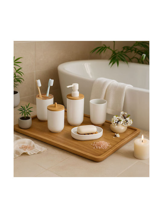 Relaxdays Relaxdays Badezimmerzubehör-Set Kunststoff Weiß