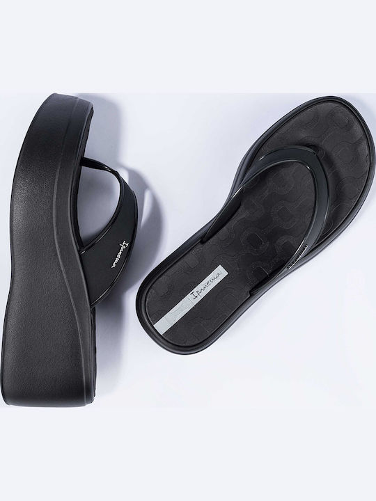 Damen Zehentrenner Mit Plattformen In Schwarz Farbe
