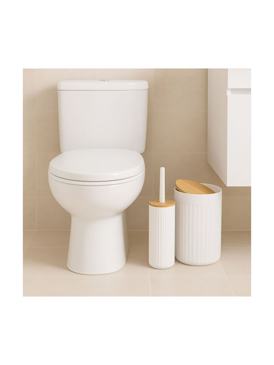 Relaxdays Bathroom Accessory Set Plastic White