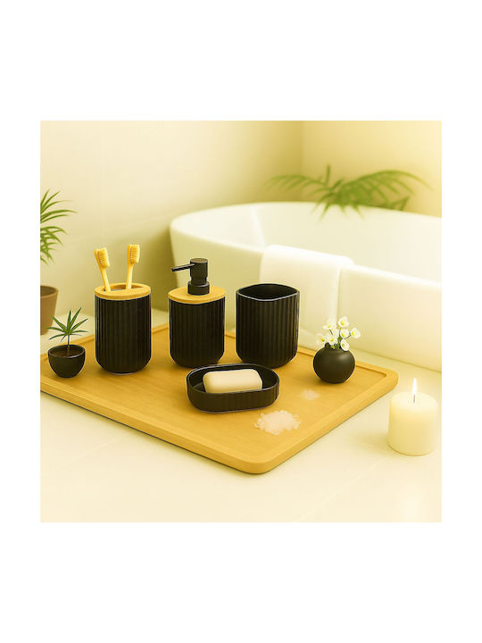 Relaxdays Set Accesorii Baie Plastic Multicolor