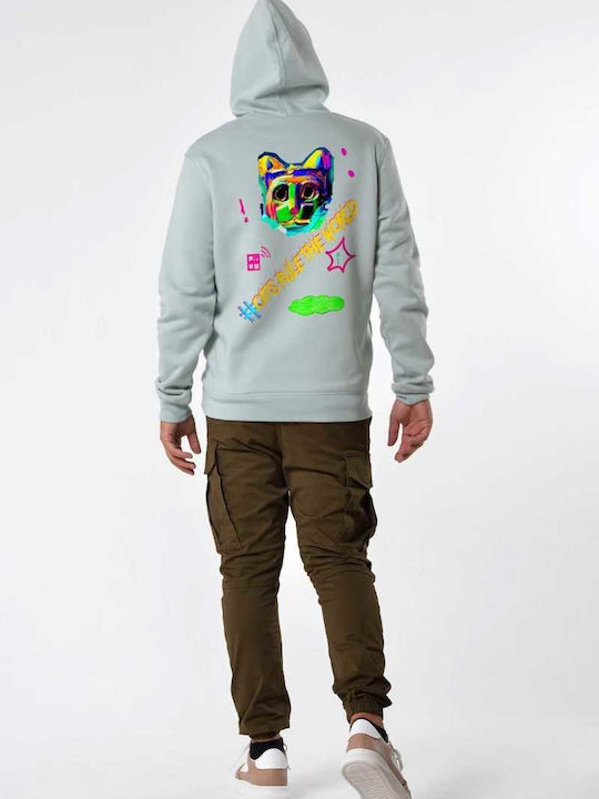 Sweatshirt With Hood Sage H0229S