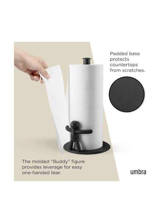 Umbra Buddy Paper Towel Holder Metal Black 18.5cm 24-01-04-06