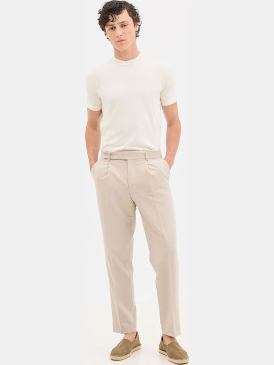 Trousers In Relaxed Fit Beige