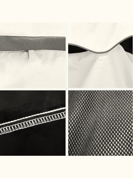 Ärmelloses Activewear Jacke Wasserdicht Weiß