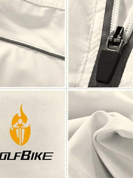 Ärmelloses Activewear Jacke Wasserdicht Weiß