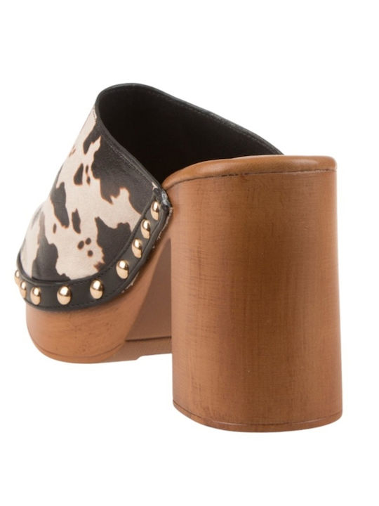 Mules With Heel In Black Colour