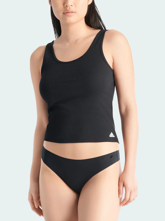 Active Active Γυναικεία String 3Pack χωρίς Ραφές Μαύρο