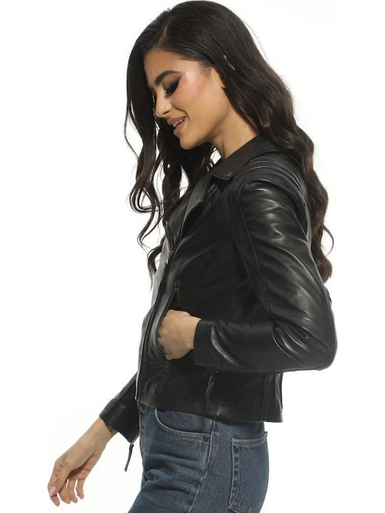 Perfecto Leather Women's Jacket for Winter Black