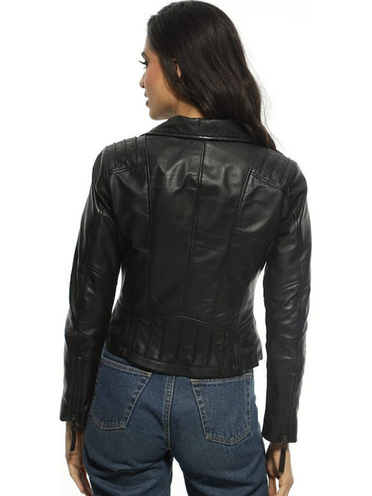 Perfecto Leather Women's Jacket for Winter Black