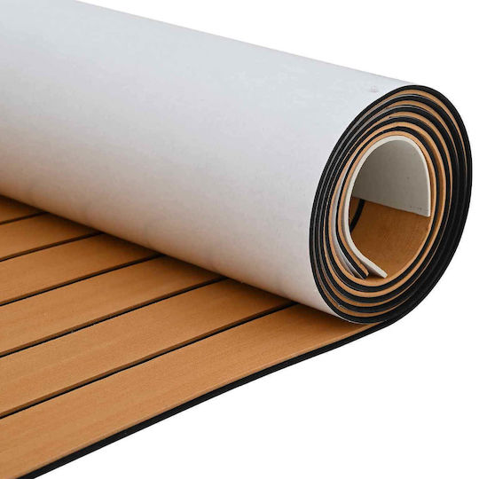 Boat Mat Striped Brown Black 240 x 60 Cm Eva 42046772 Brown