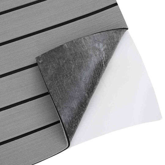 Boat Mat Striped Soft Gray Black 240 x 90 cm Eva 42046767 Light Gray