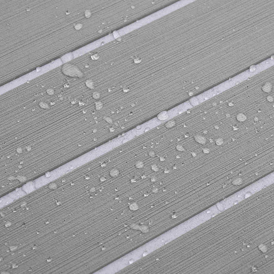 Boat Mat Striped Light Gray White 240 x 90 cm Eva 42046770 Light Gray