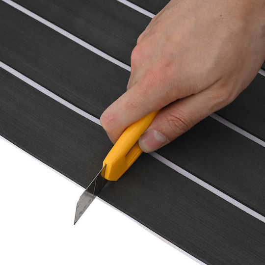 Boat Mat Striped Dark Gray White 240 x 60 Cm Eva 42046776 Light Gray