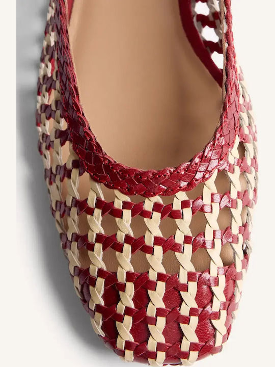 Γυναικείες Μπαλαρίνες Slingback σε Κόκκινο Χρώμα