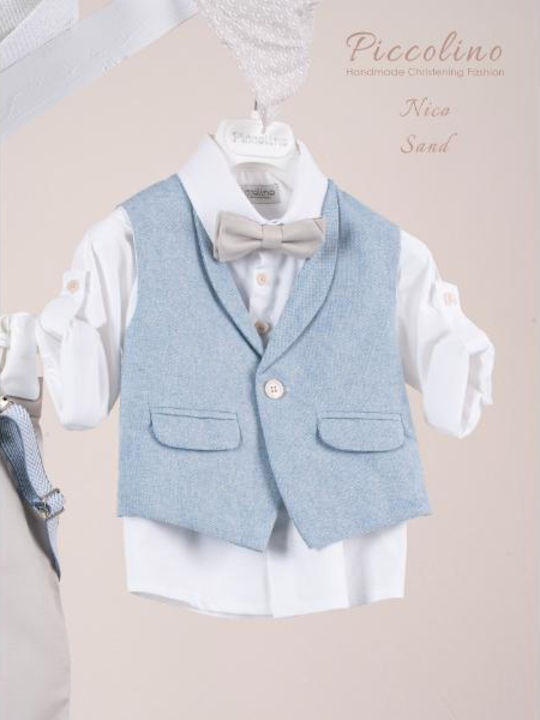 Piccolino Baptism Suit for Boys Nico Nico Beige AG26S96 Sand