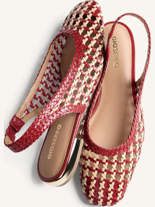 Γυναικείες Μπαλαρίνες Slingback σε Κόκκινο Χρώμα