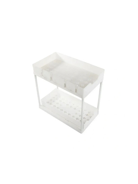 Shelf / Kitchen Organization Plastic Rack 36x40x22cm 4 Pieces White