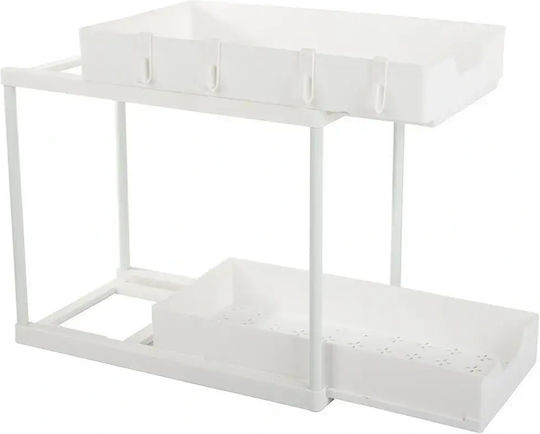Plastic Cupboard Shelf 36x40x22cm 4 Pieces White