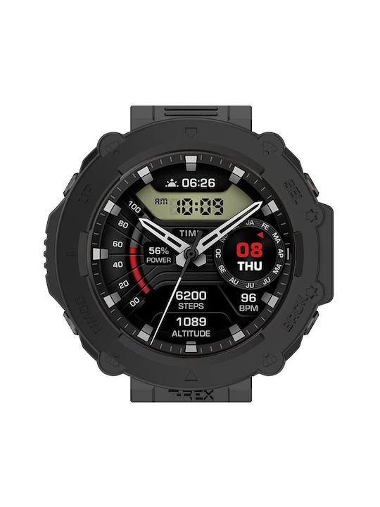 Hollow Armor Калъф Силиконов в Черен цвят за Amazfit T-Rex Ultra