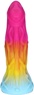 Dildo Alien Fantasy Siliconă Lichidă Cu Ventuză 20.3cm Multicolor