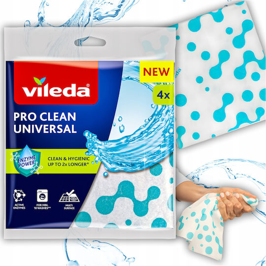Vileda Pro Clean Universal Cloth Enzymes 4 Pcs