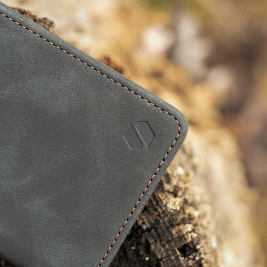 Spacecase Leather and Silicone Wallet Black for Poco X8 Pro