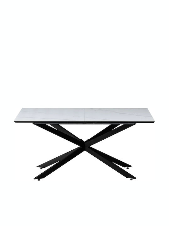 Sudbury Masă Extensibilă cu Suprafață din Piatră Gri 160x90x75cm