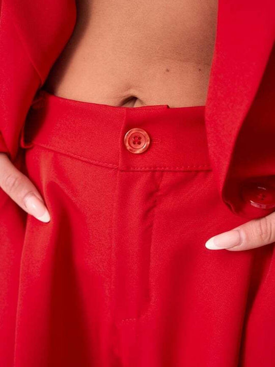 Women's Red Set with Trousers