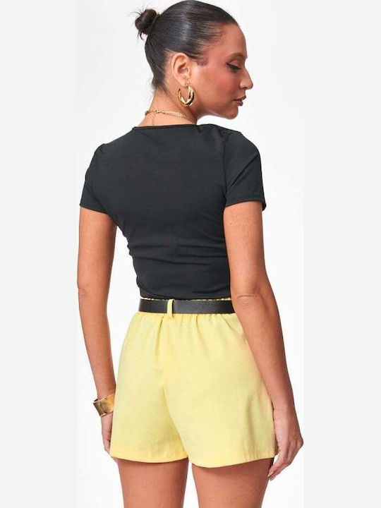 Fustă-Skorts Galbenă Pentru Femei