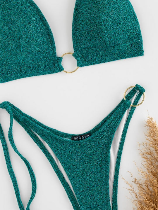 Set Bikini Triangle Petrol Blue