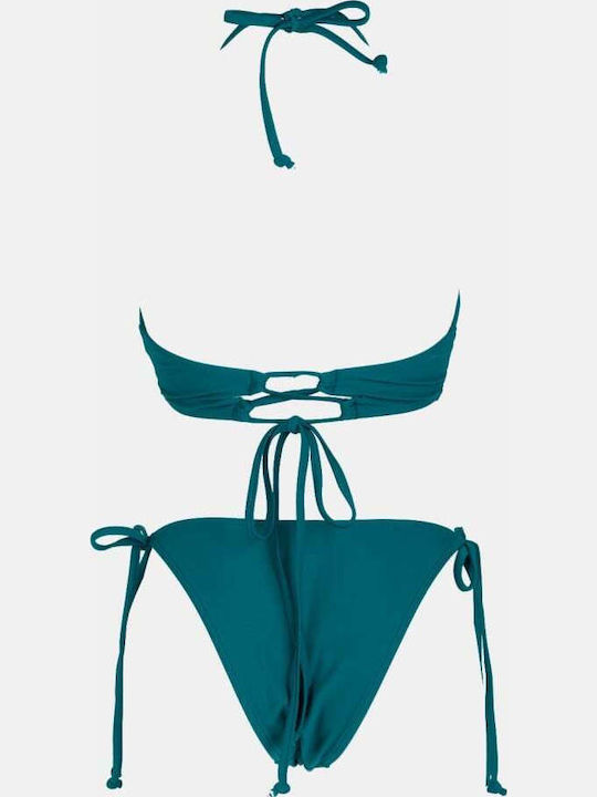 Set Bikini Dreieck Top Petrol