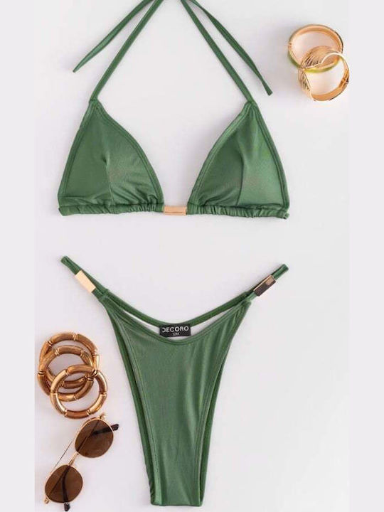 Set Bikini Τριγωνάκι Χακι