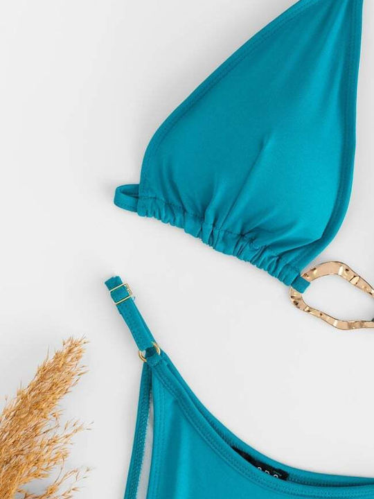 Set Bikini Triangle Petrol Blue