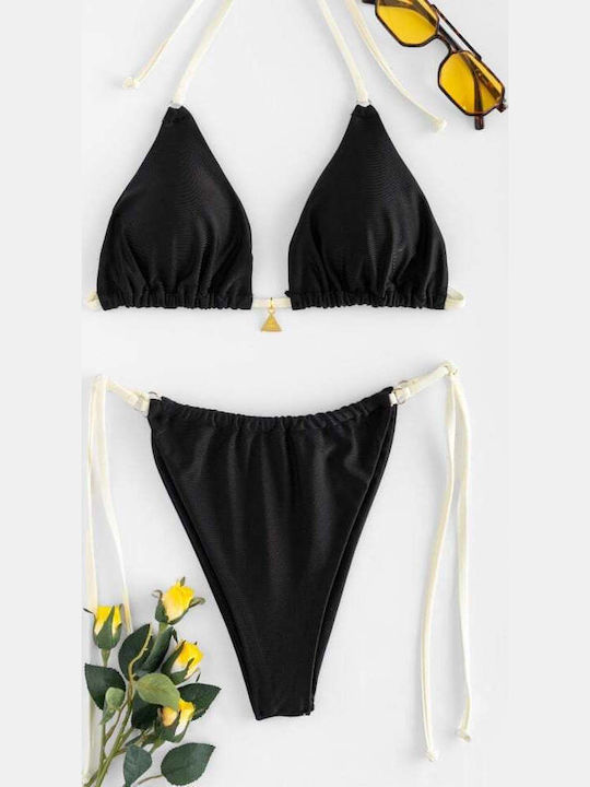 Set Bikini Dreieck Schwarz