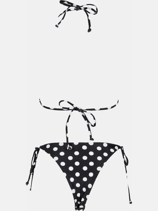 Set Bikini Triangle Polka Dot Black
