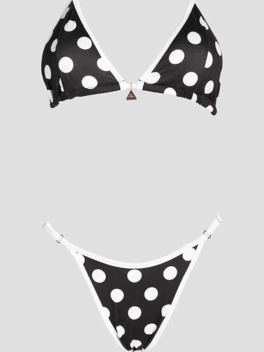 Set Bikini Triangle Polka Dot Black