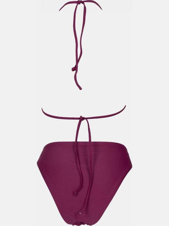 Set Bikini 3 Pieces Triangle Magenta