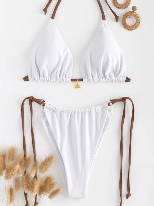 Set Bikini Τριγωνάκι Ασπρο