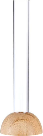 Dekorative Holzvase Transparent 5xH15,5cm