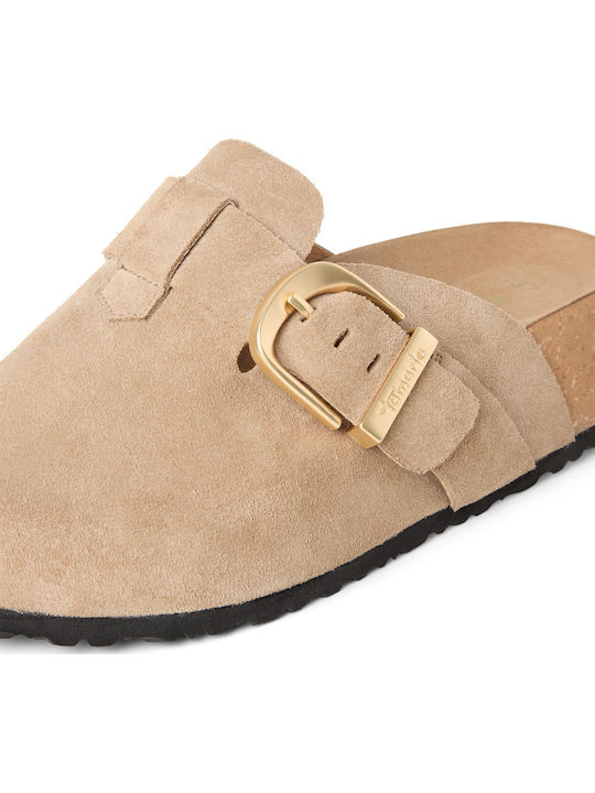 Anatomic Leather Women's Slippers Beige
