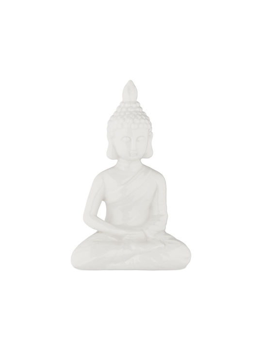 Relaxdays Figurină Decorativă Buddha Din Material Ceramic 18x11x6cm