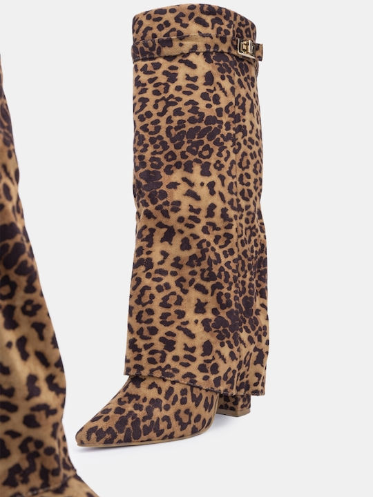 Suede Women's Boots Leopard