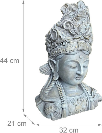 Relaxdays Figurină Decorativă Buddha Din Polirosină 44x21x32cm