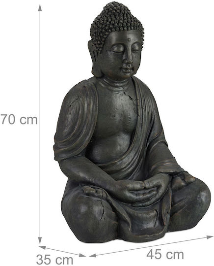 Relaxdays Decorative Buddha Made of Ceramic Material 70x45x35cm
