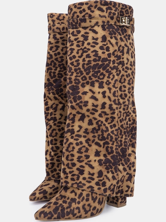 Suede Women's Boots Leopard