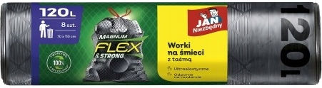 Jan Niezbędny Biodegradable Trash Bags Capacity 120lt 8 Pieces Black